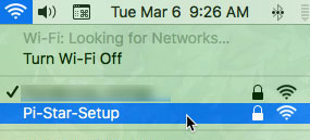WiFi selector on macOS - first time startup